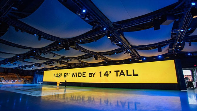 LED video wall at Conmy Hall